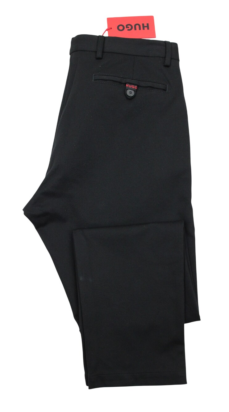Hugo Boss Dress Pants Mens 32x32 Black Hesten212X Slim Fit Stretch Trousers
